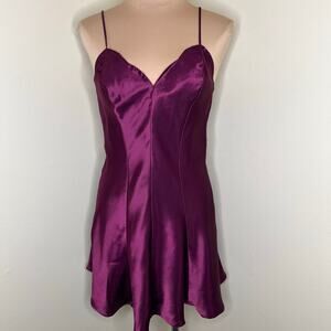 Vtg Frederick's of Hollywood Slip Dress Small Womens Nighty 90s Satin Negligee